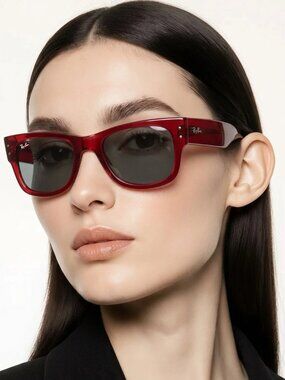 Ray-Ban Wayfarer RB2140 Red Sunglasses-Like New-Hand Made in Italy
